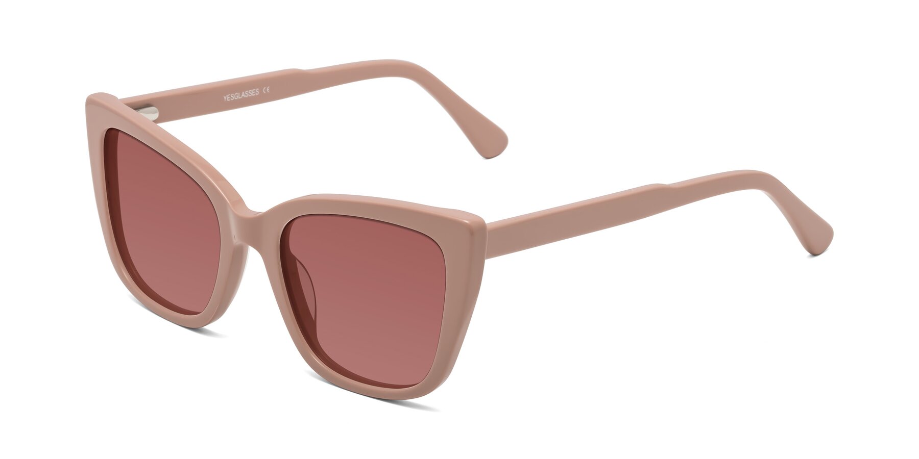 Angle of Sites in Dusty Mauve with Garnet Tinted Lenses