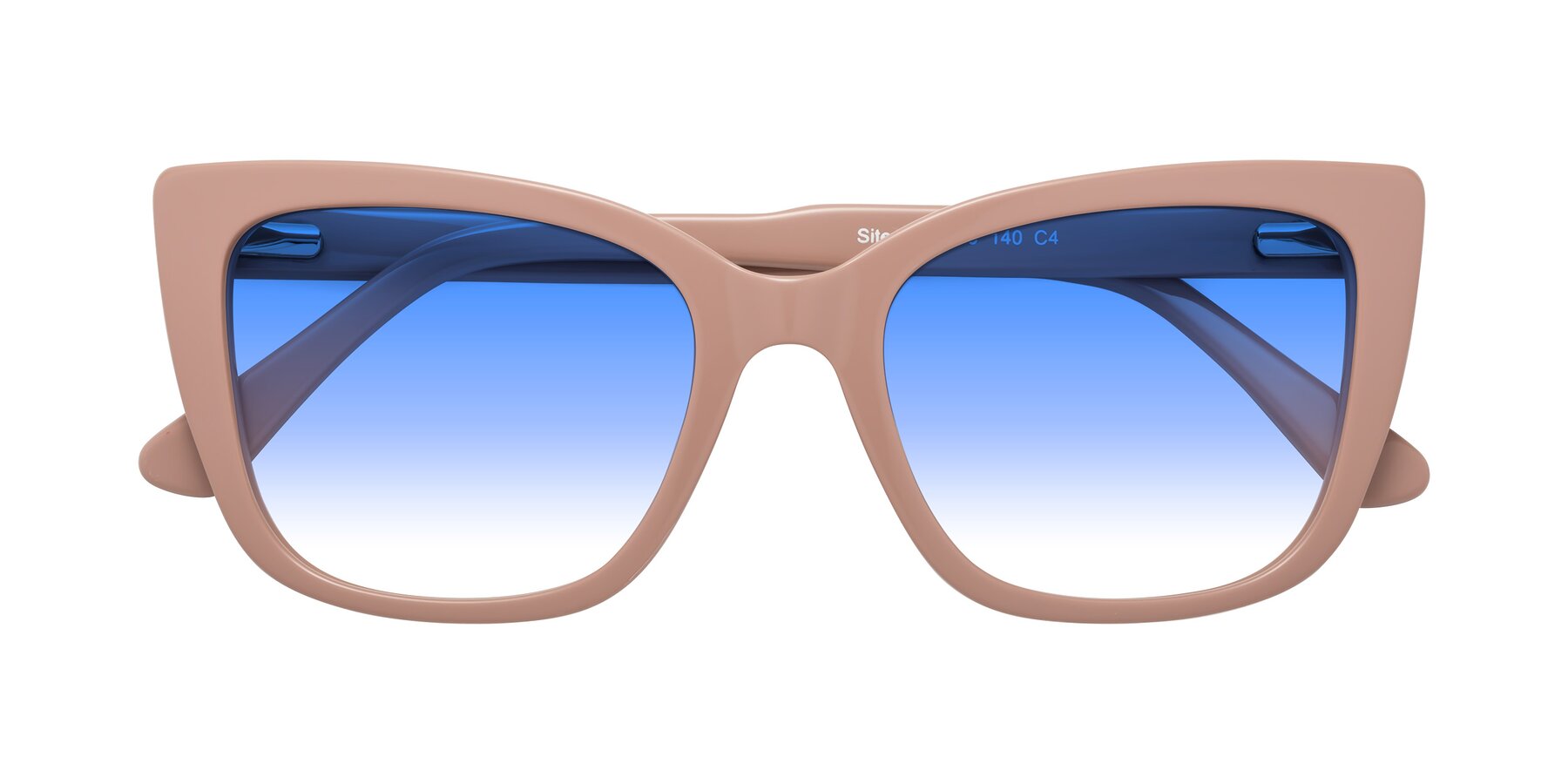 Folded Front of Sites in Dusty Mauve with Blue Gradient Lenses