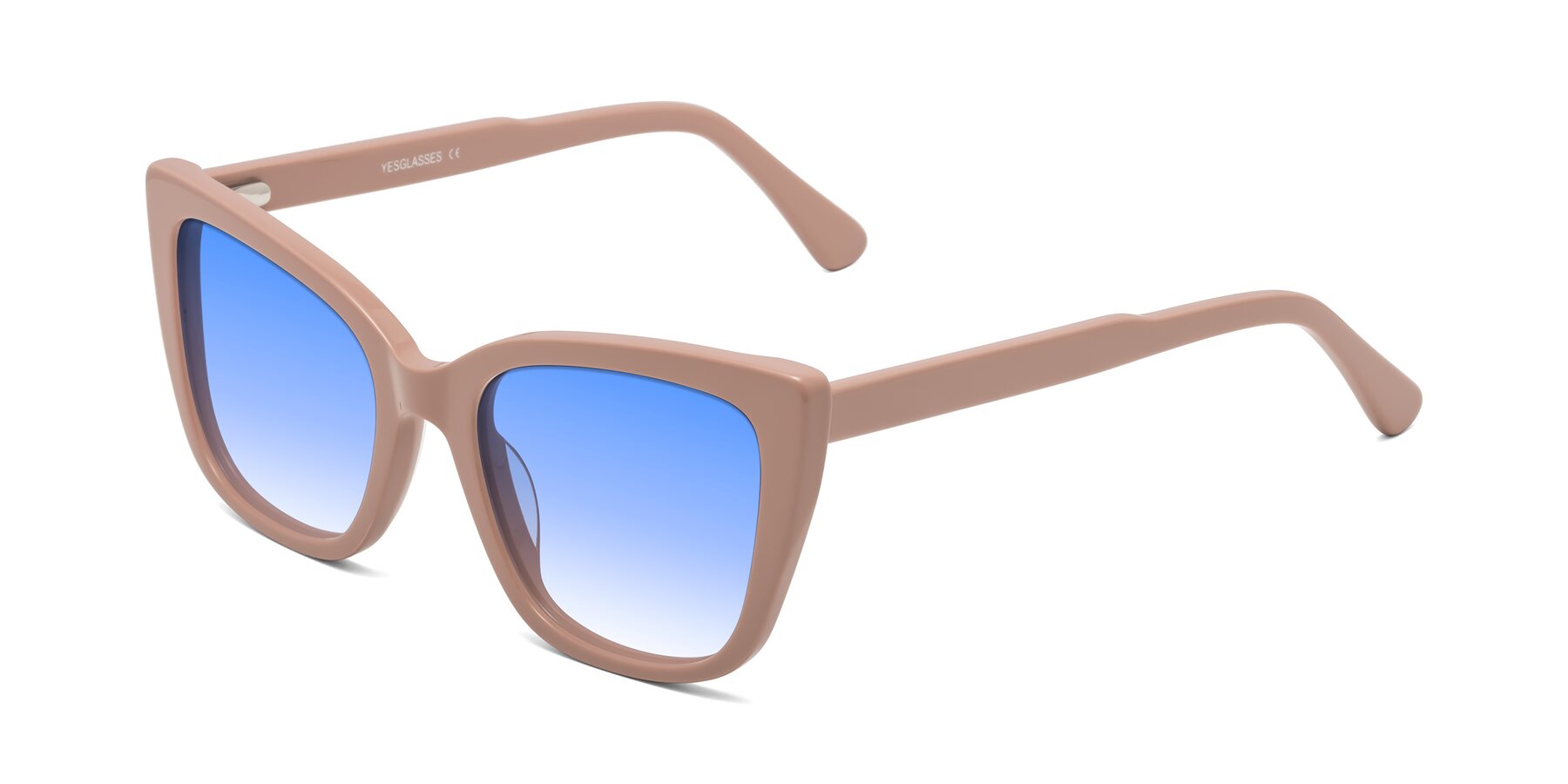 Angle of Sites in Dusty Mauve with Blue Gradient Lenses