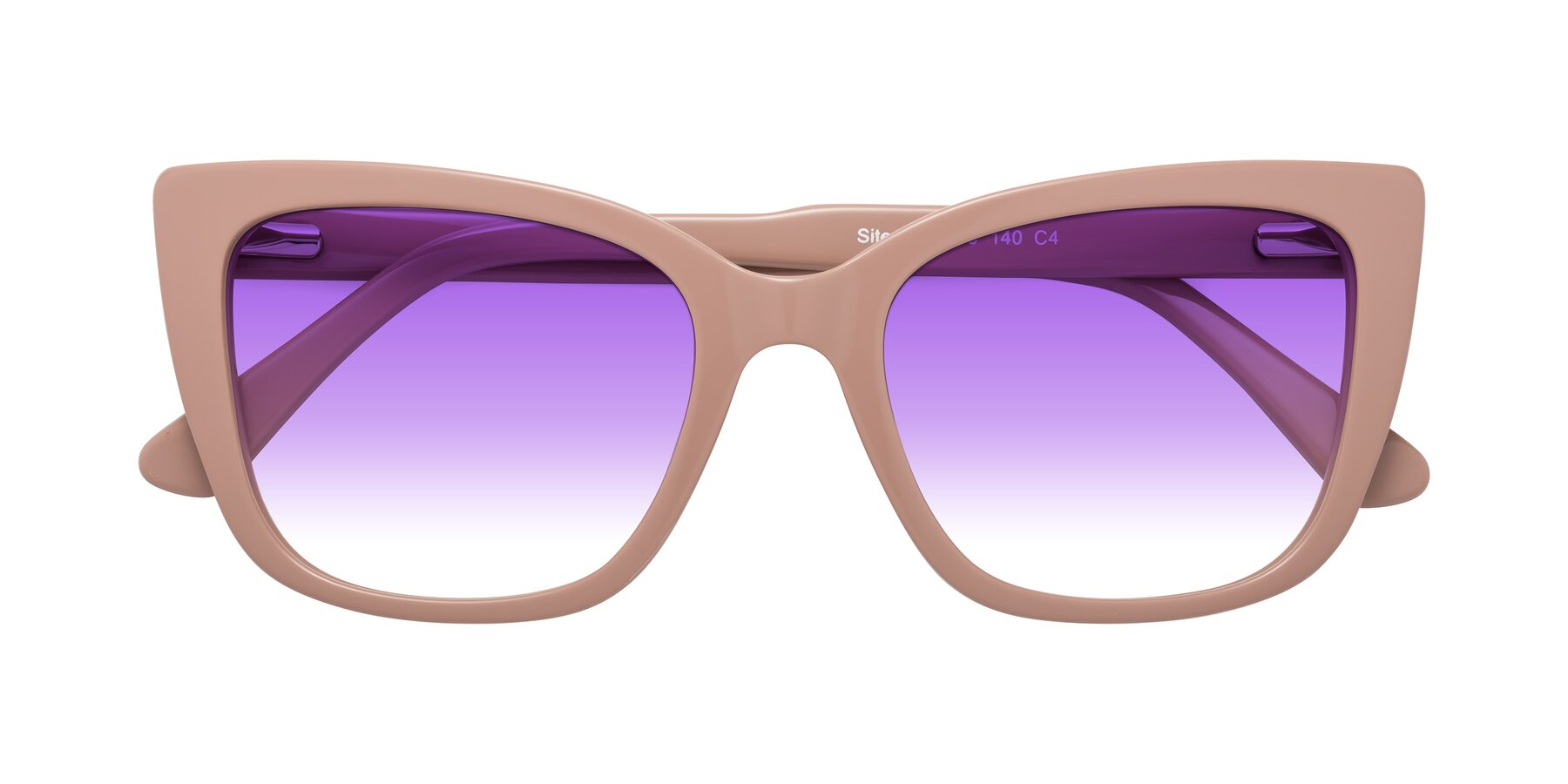Folded Front of Sites in Dusty Mauve with Purple Gradient Lenses
