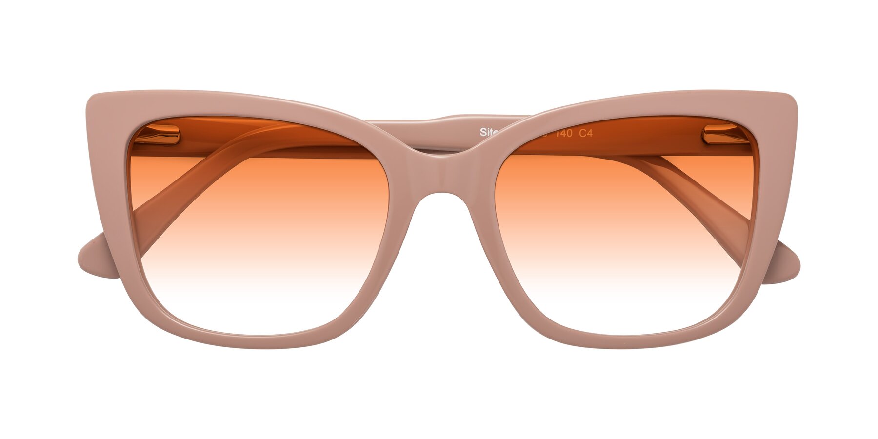 Folded Front of Sites in Dusty Mauve with Orange Gradient Lenses