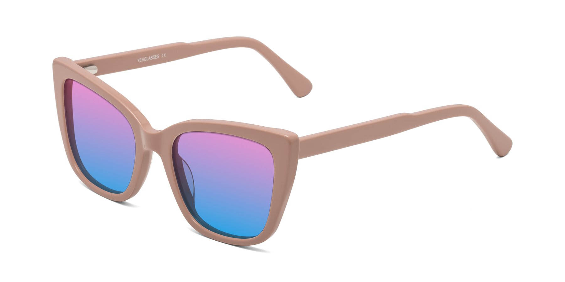 Angle of Sites in Dusty Mauve with Pink / Blue Gradient Lenses