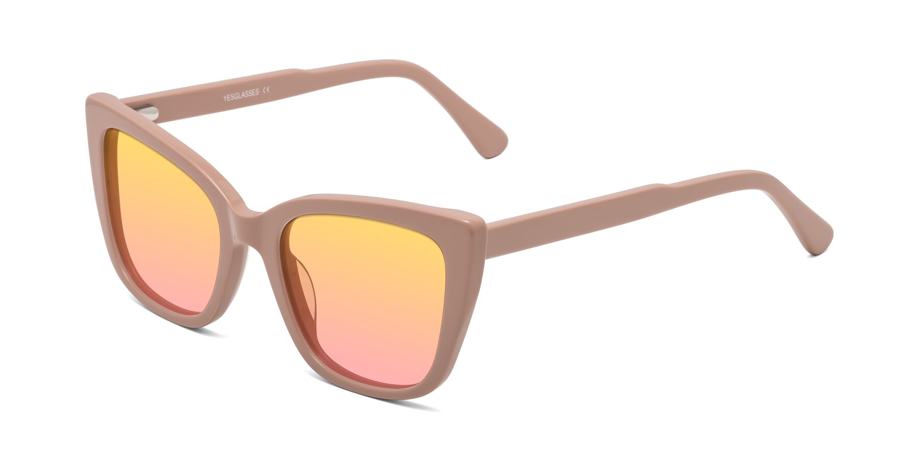 Angle of Sites in Dusty Mauve with Yellow / Pink Gradient Lenses