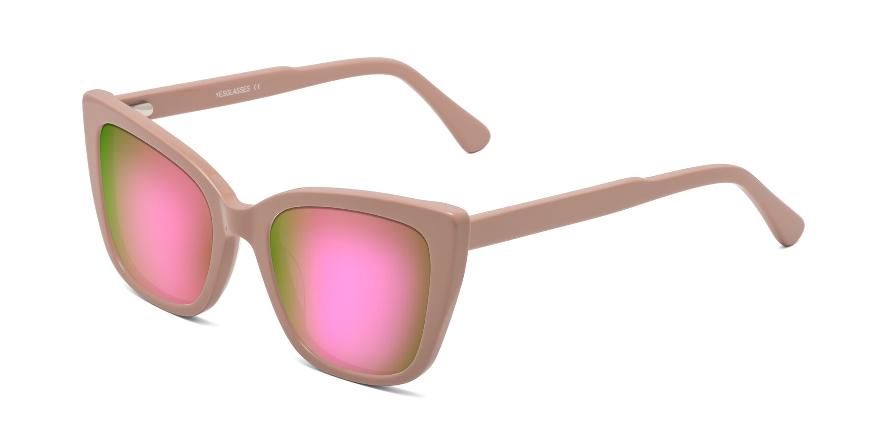 Angle of Sites in Dusty Mauve with Pink Mirrored Lenses