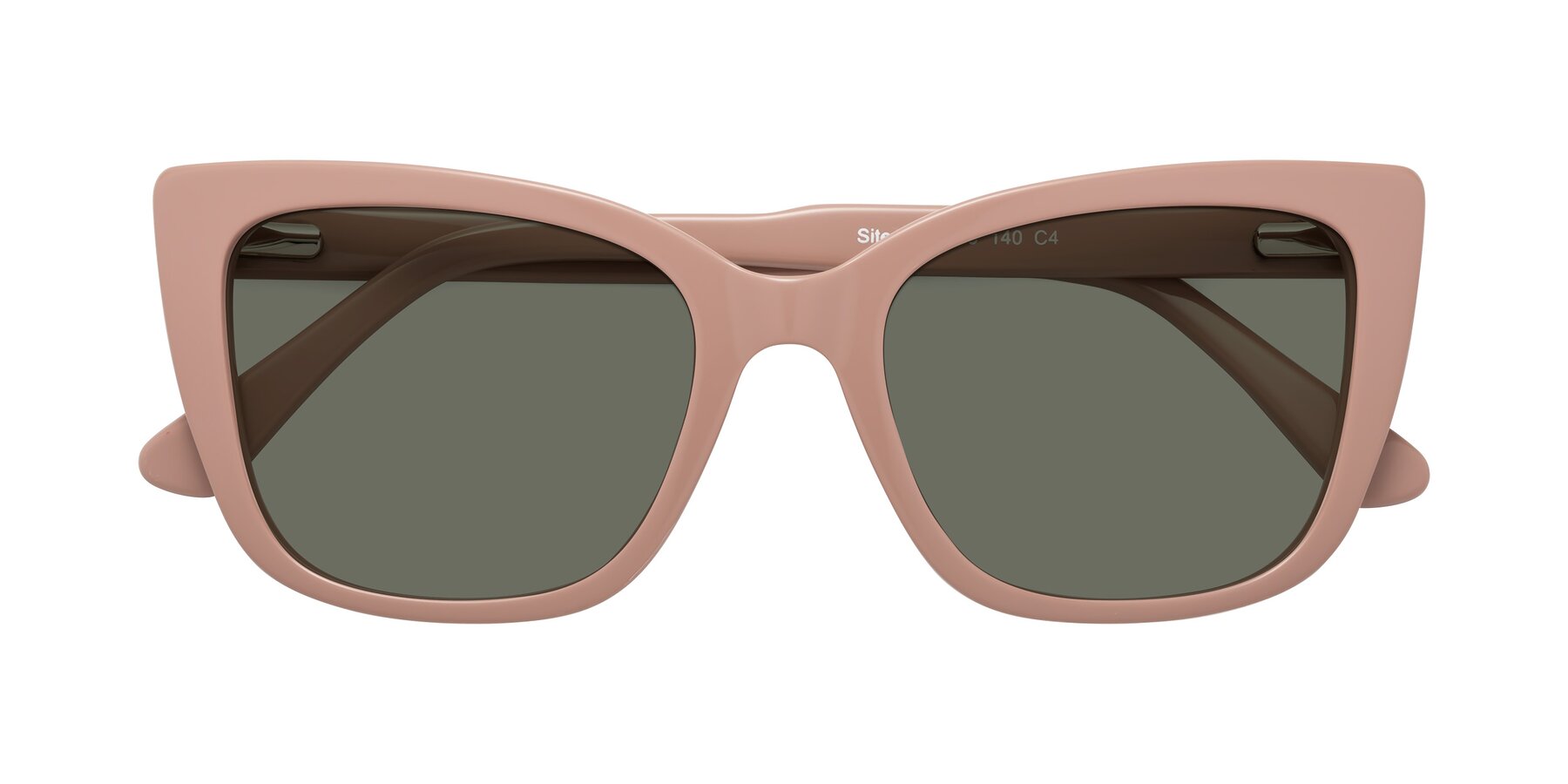 Folded Front of Sites in Dusty Mauve with Gray Polarized Lenses