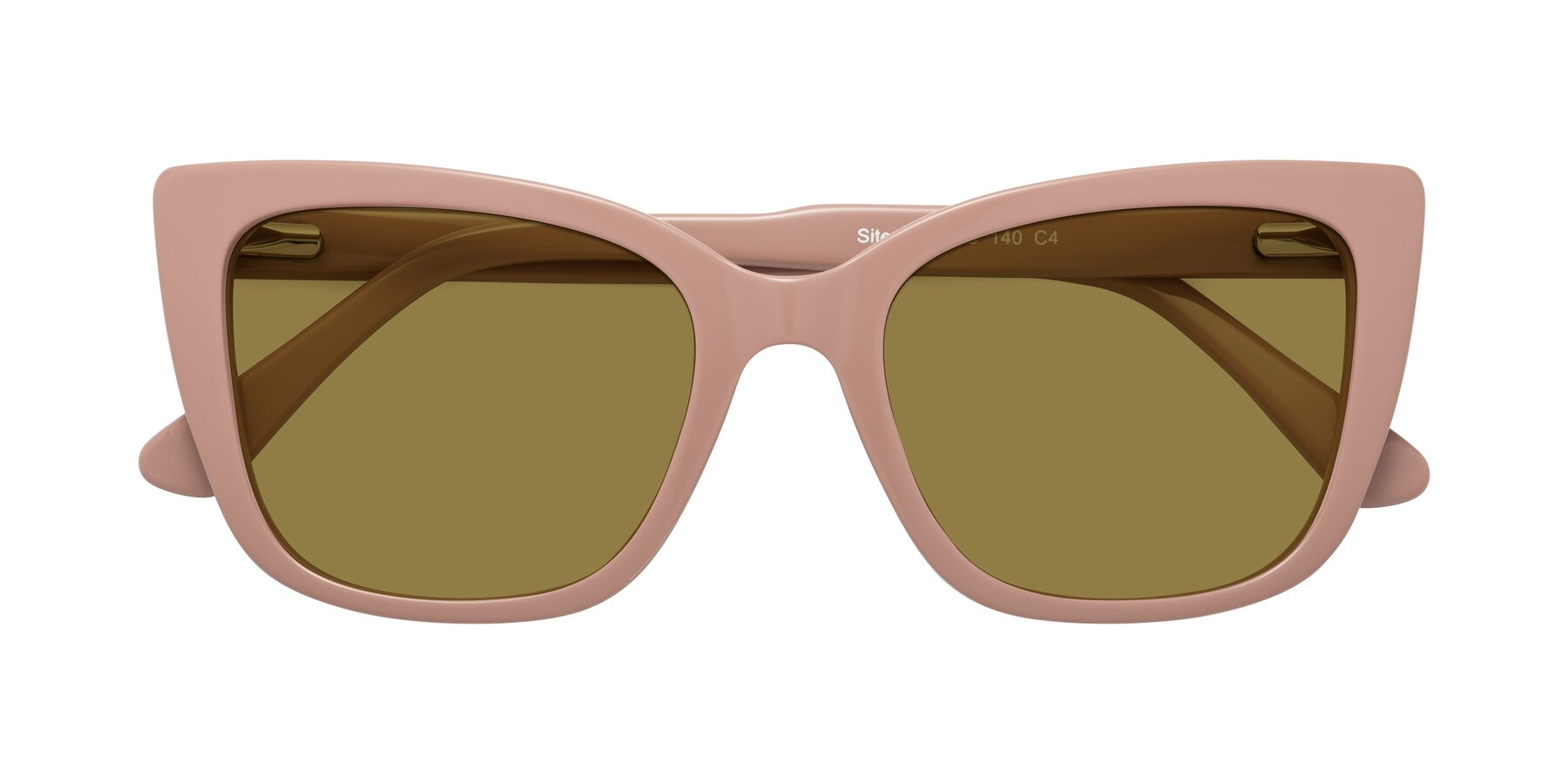 Folded Front of Sites in Dusty Mauve with Brown Polarized Lenses