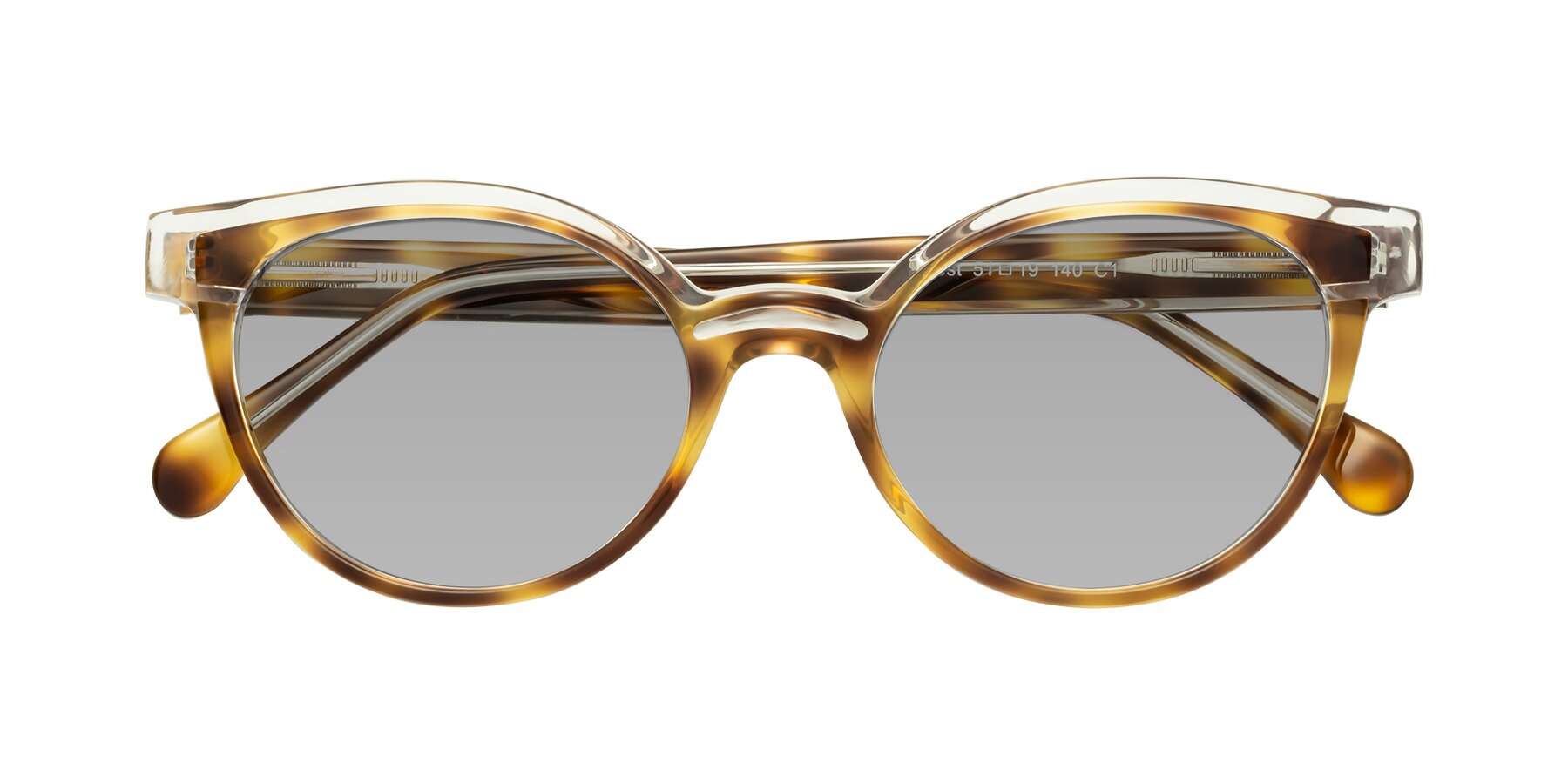 Folded Front of Forest in Brown Tortoise with Light Gray Tinted Lenses