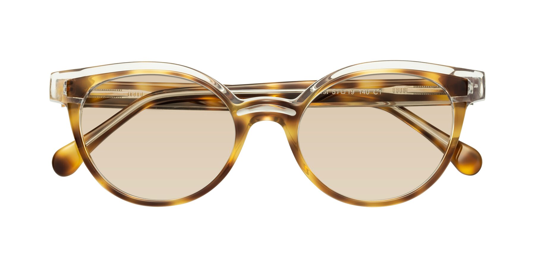 Folded Front of Forest in Brown Tortoise with Light Brown Tinted Lenses