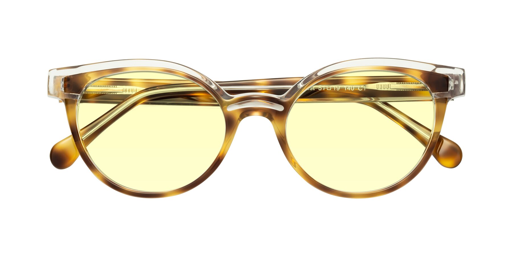 Folded Front of Forest in Brown Tortoise with Light Yellow Tinted Lenses