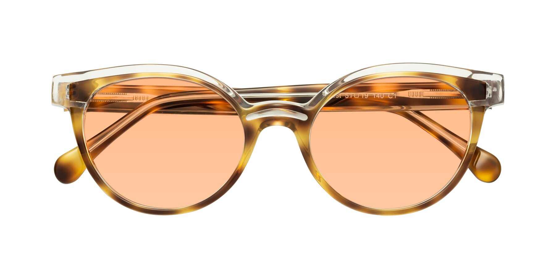 Folded Front of Forest in Brown Tortoise with Light Orange Tinted Lenses