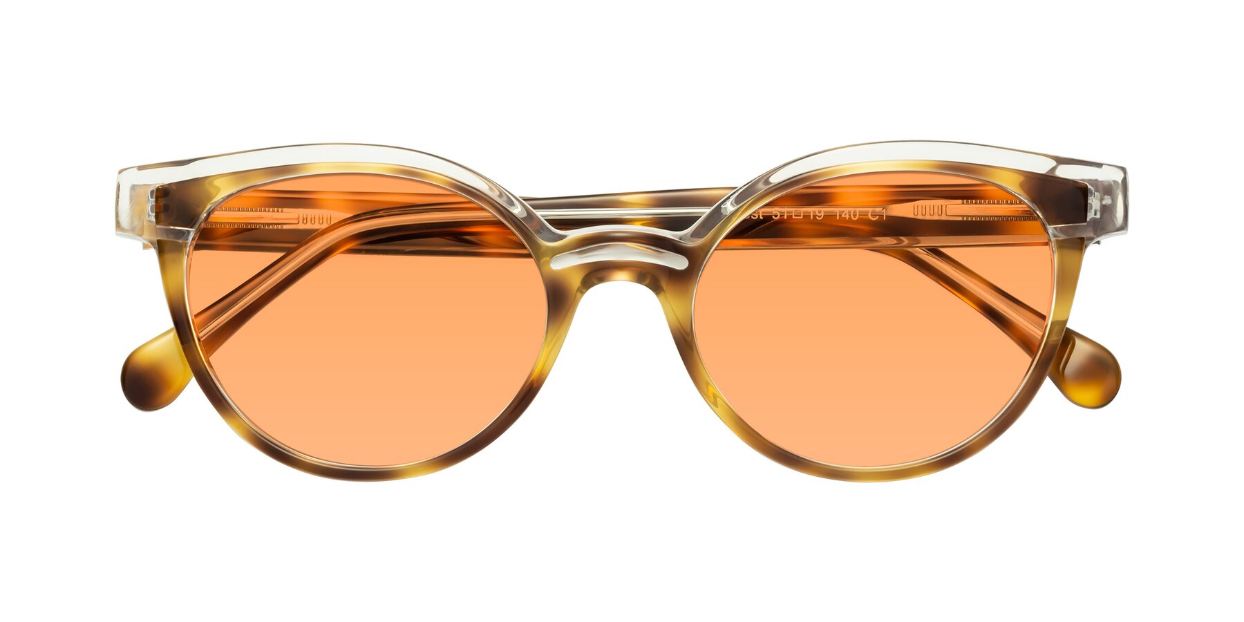 Folded Front of Forest in Brown Tortoise with Medium Orange Tinted Lenses