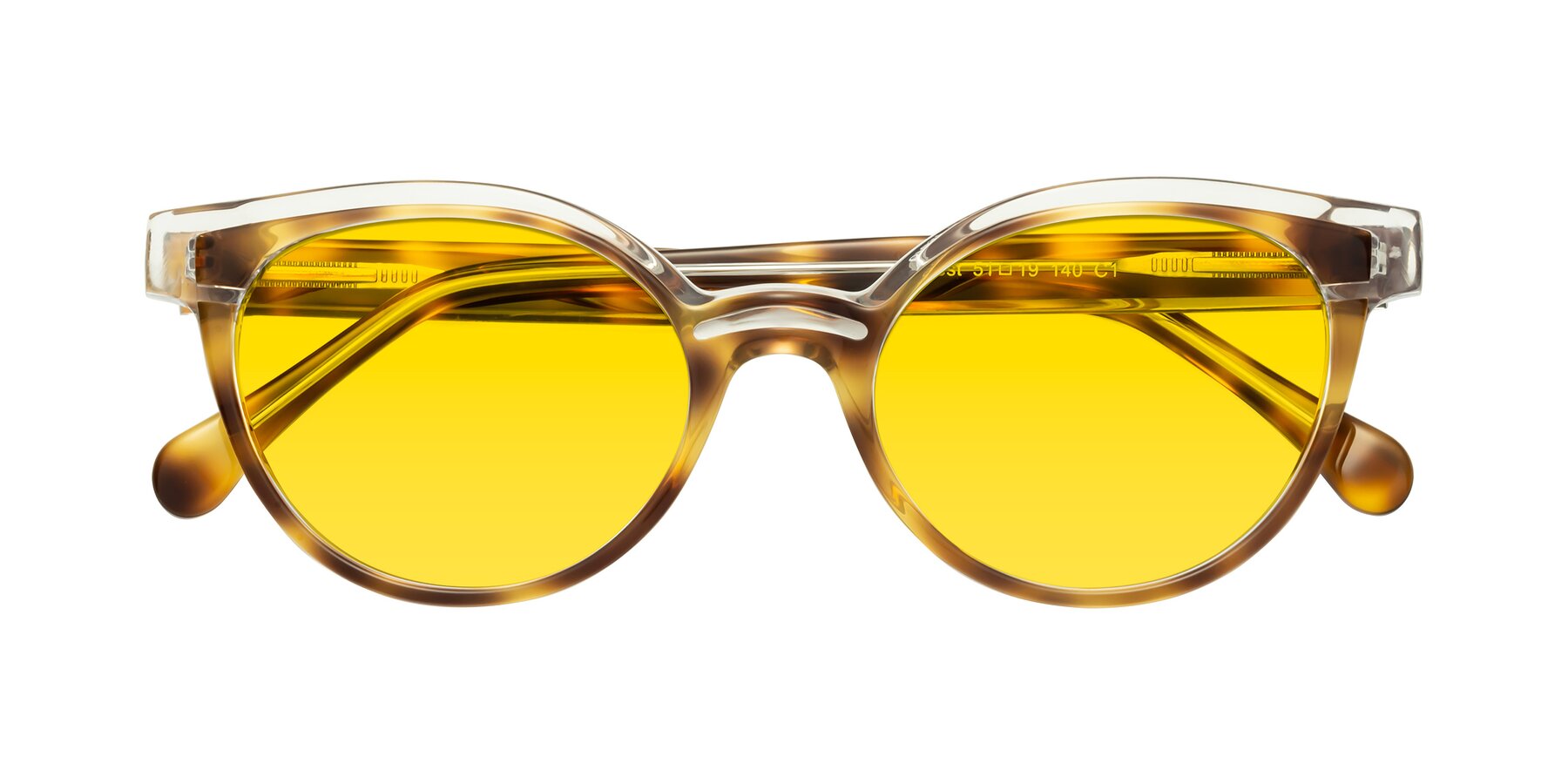 Folded Front of Forest in Brown Tortoise with Yellow Tinted Lenses