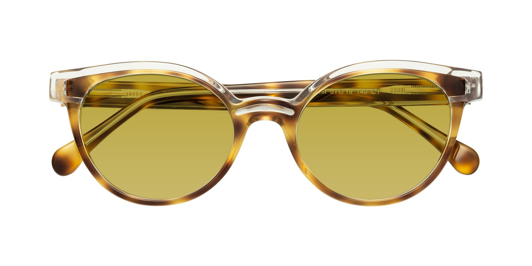 Folded Front of Forest in Brown Tortoise with Champagne Tinted Lenses