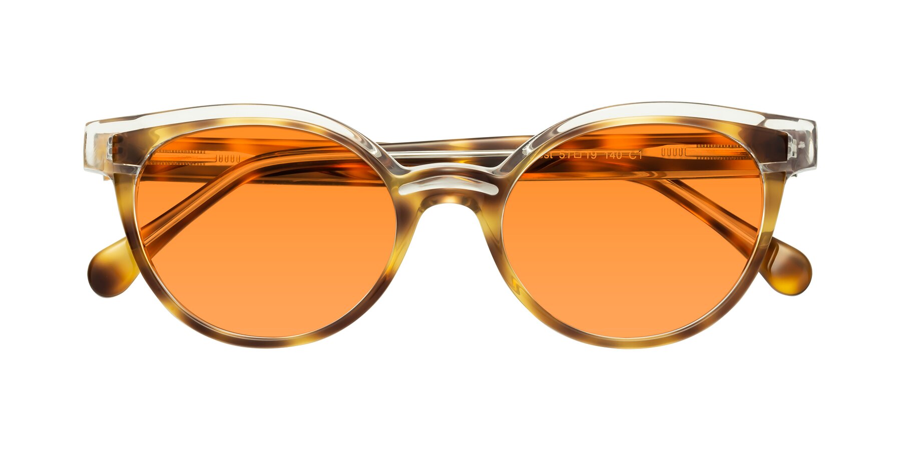 Folded Front of Forest in Brown Tortoise with Orange Tinted Lenses