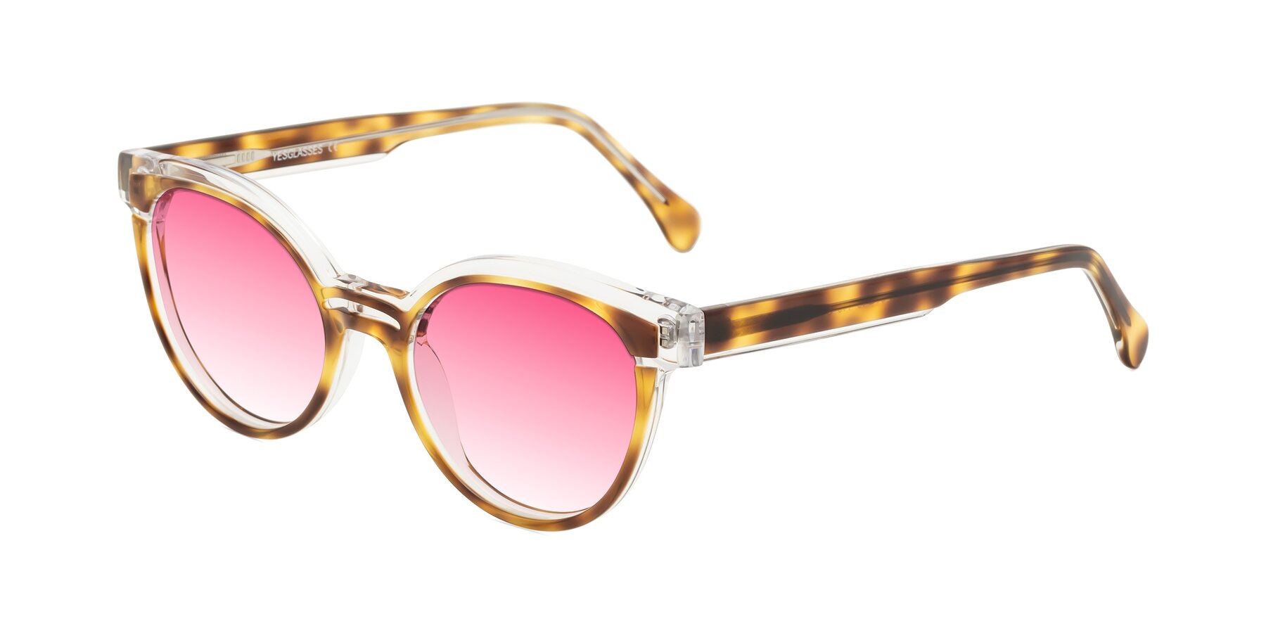 Angle of Forest in Brown Tortoise with Pink Gradient Lenses