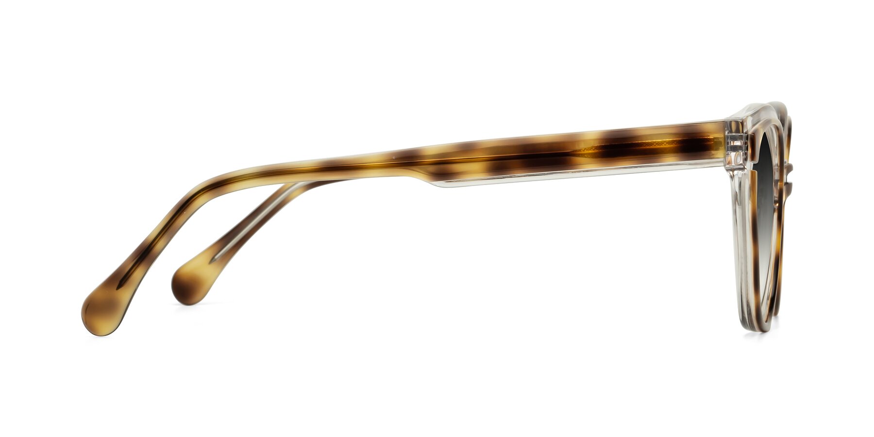 Side of Forest in Brown Tortoise with Gray Gradient Lenses