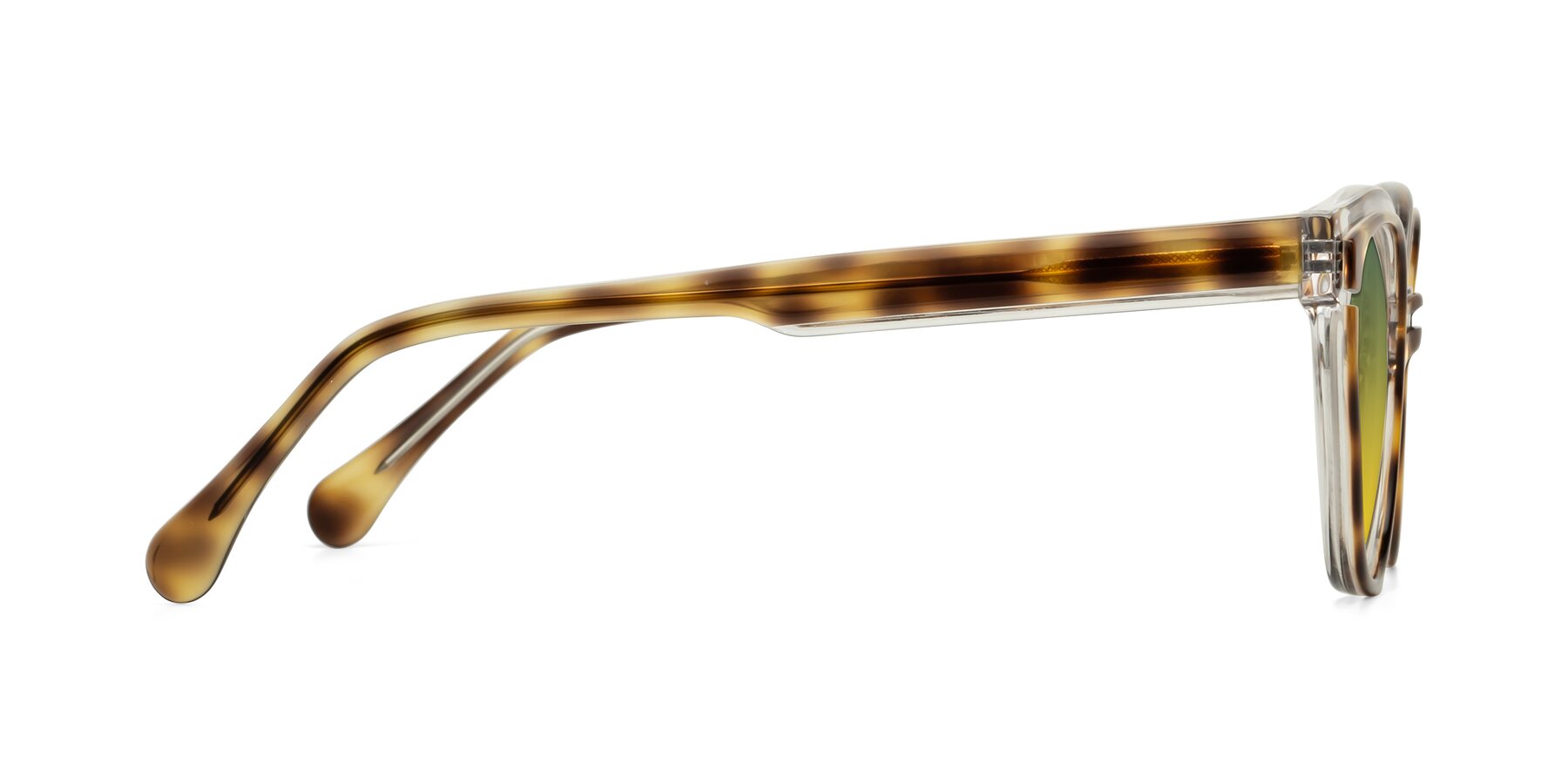 Side of Forest in Brown Tortoise with Green / Yellow Gradient Lenses