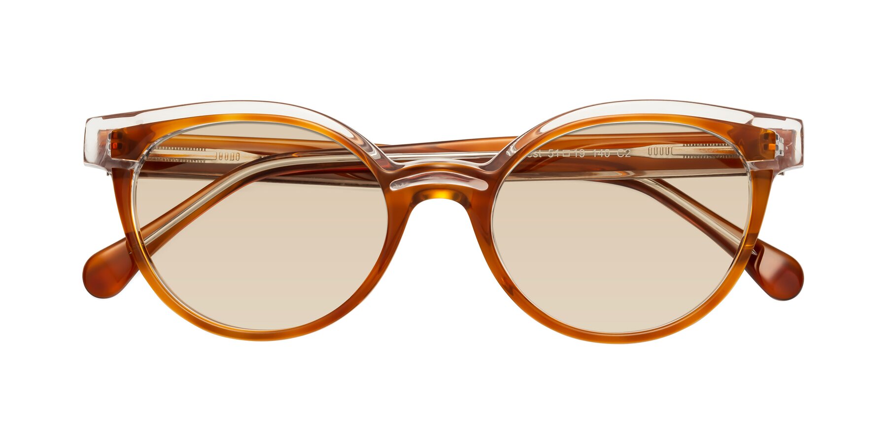 Folded Front of Forest in Amber with Light Brown Tinted Lenses