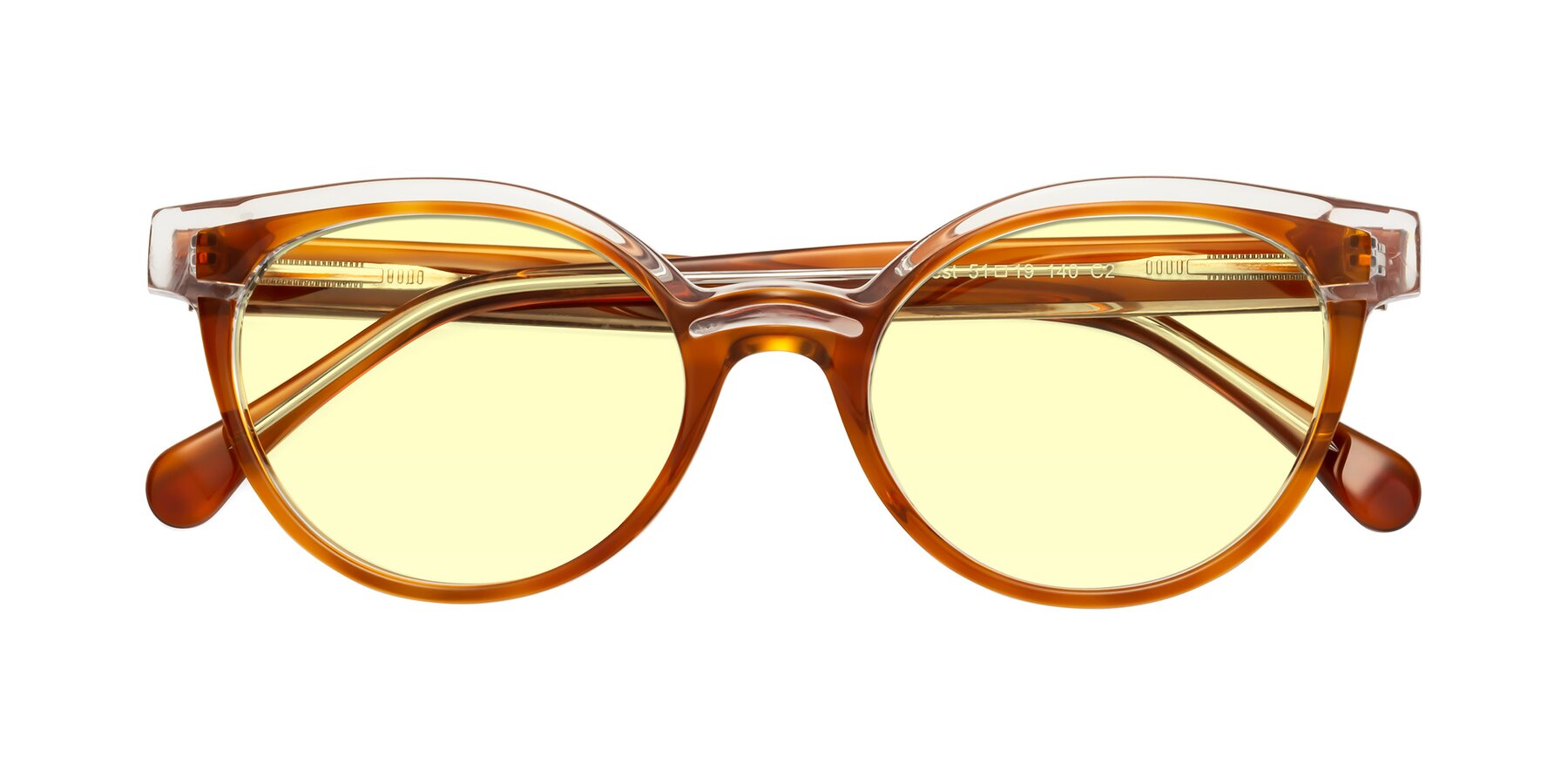 Folded Front of Forest in Amber with Light Yellow Tinted Lenses