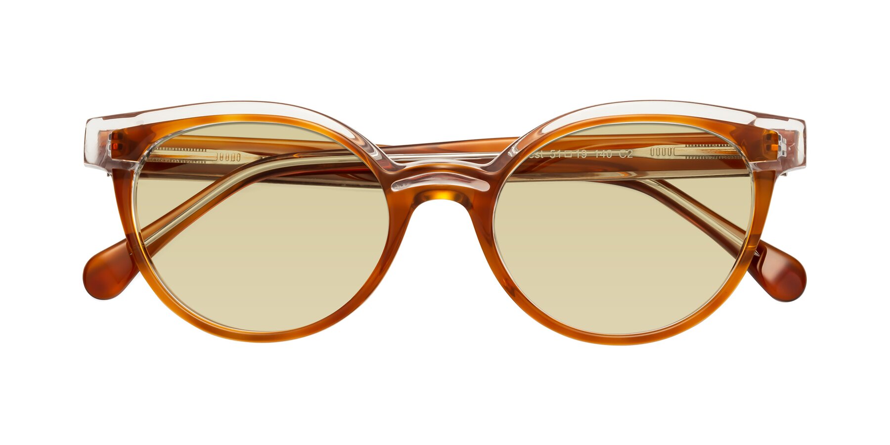 Folded Front of Forest in Amber with Light Champagne Tinted Lenses