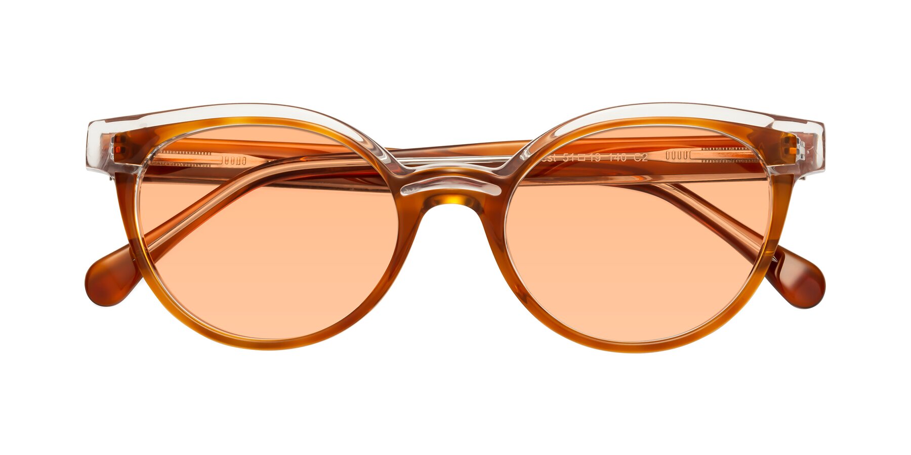Folded Front of Forest in Amber with Light Orange Tinted Lenses