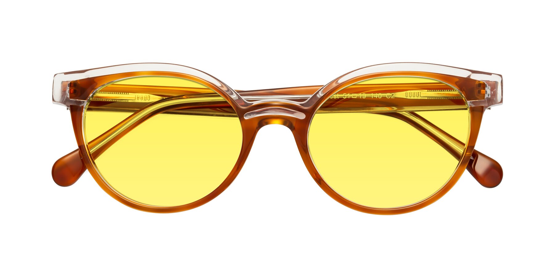 Folded Front of Forest in Amber with Medium Yellow Tinted Lenses