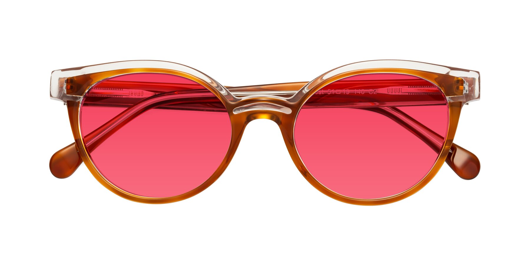 Folded Front of Forest in Amber with Red Tinted Lenses