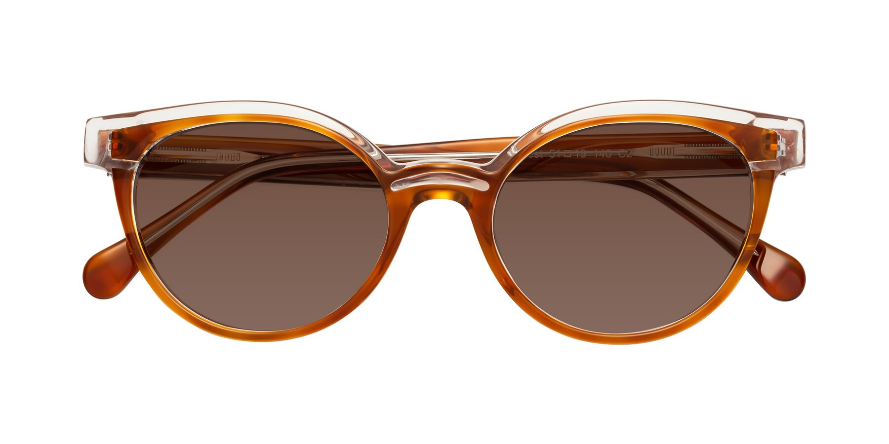 Folded Front of Forest in Amber with Brown Tinted Lenses