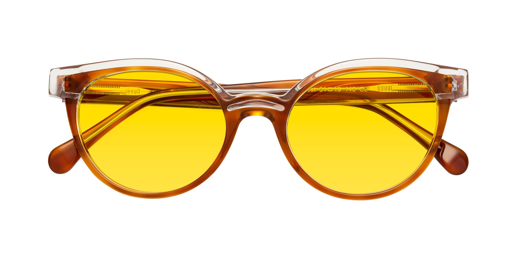 Folded Front of Forest in Amber with Yellow Tinted Lenses
