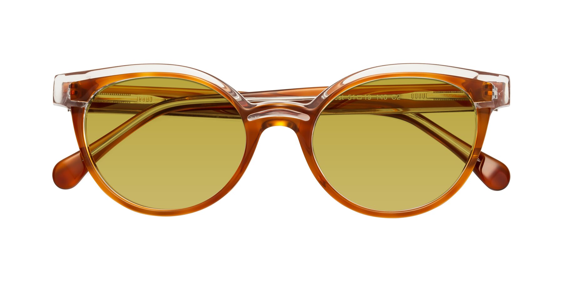 Folded Front of Forest in Amber with Champagne Tinted Lenses