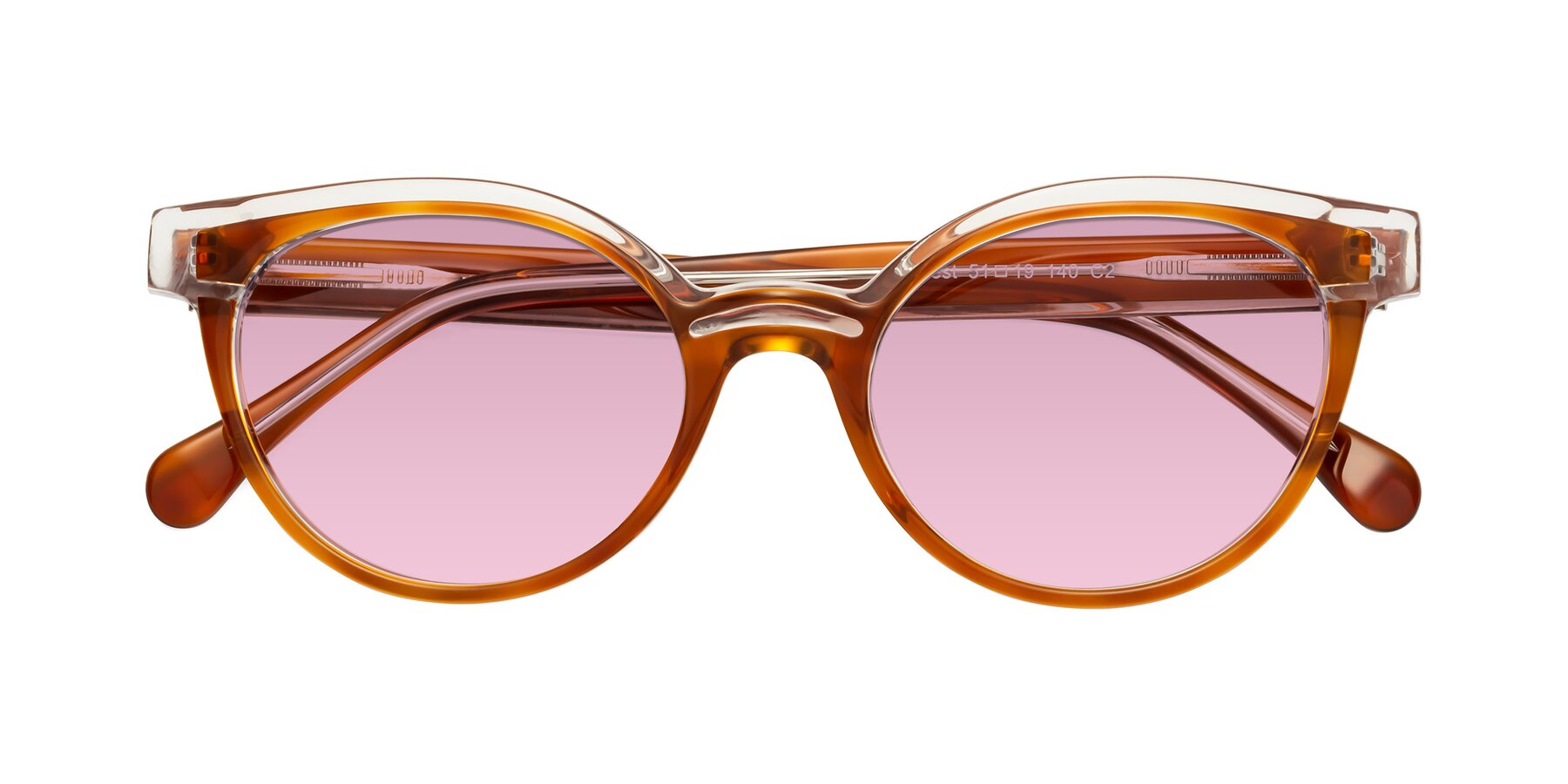 Folded Front of Forest in Amber with Light Wine Tinted Lenses