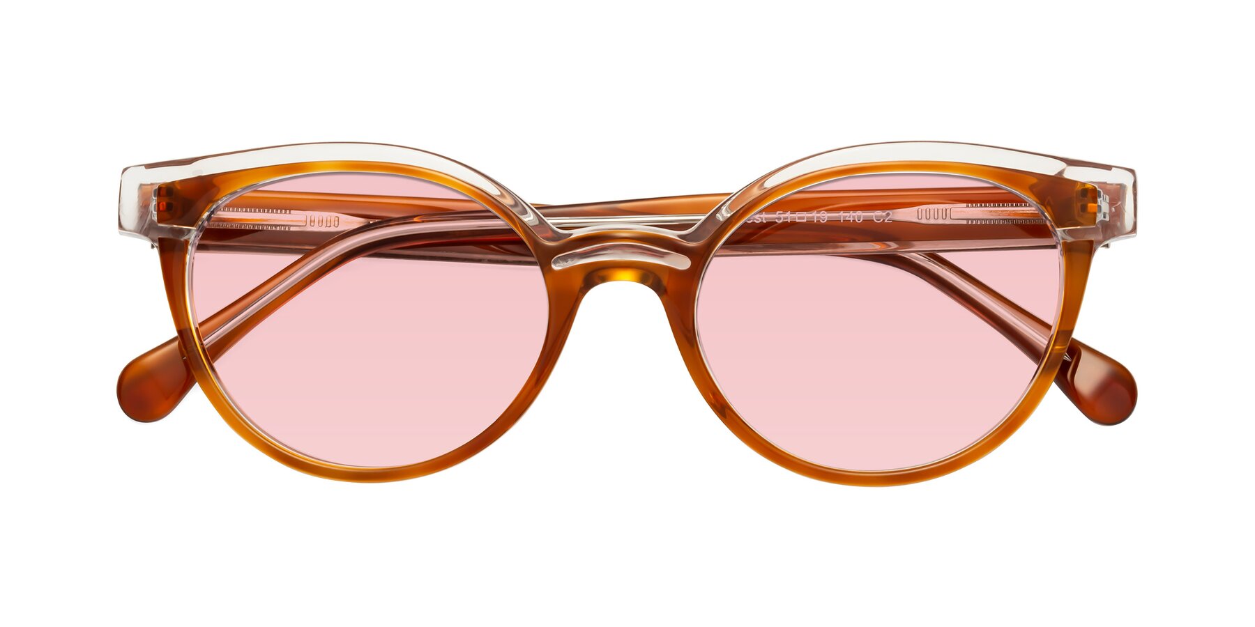 Folded Front of Forest in Amber with Light Garnet Tinted Lenses