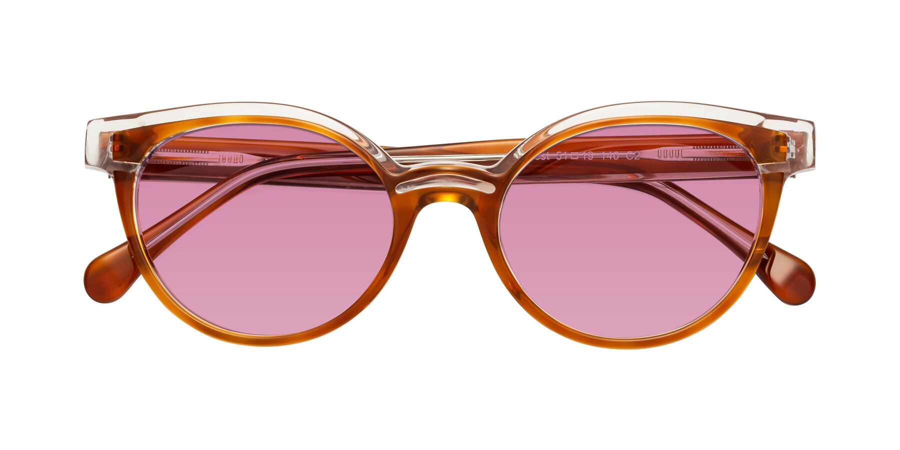 Folded Front of Forest in Amber with Medium Wine Tinted Lenses