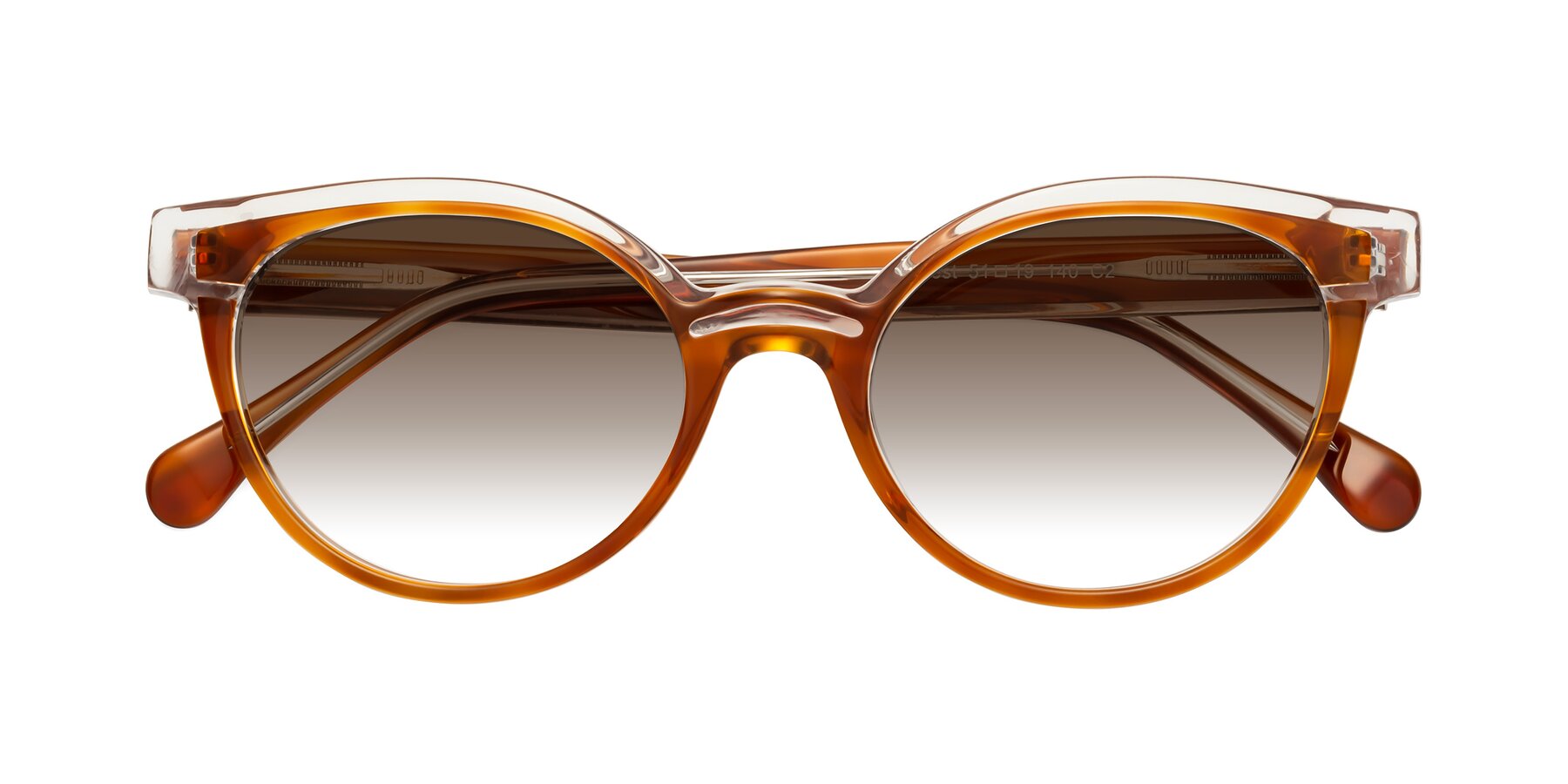 Folded Front of Forest in Amber with Brown Gradient Lenses