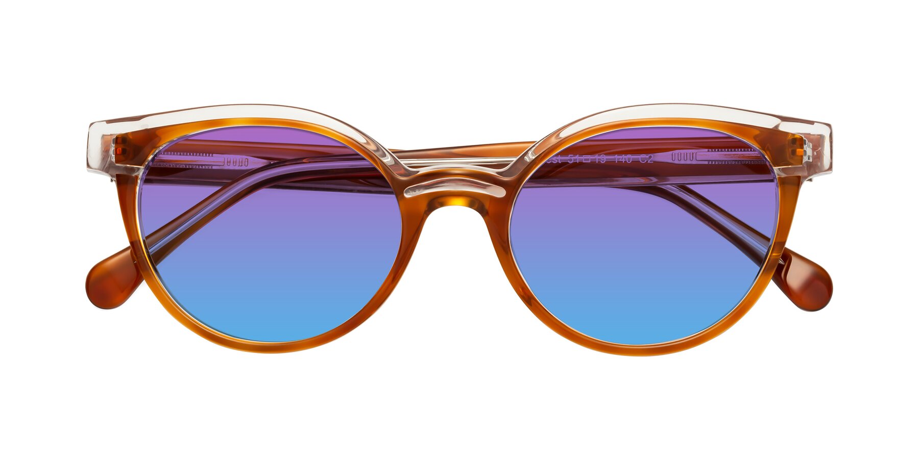 Folded Front of Forest in Amber with Purple / Blue Gradient Lenses