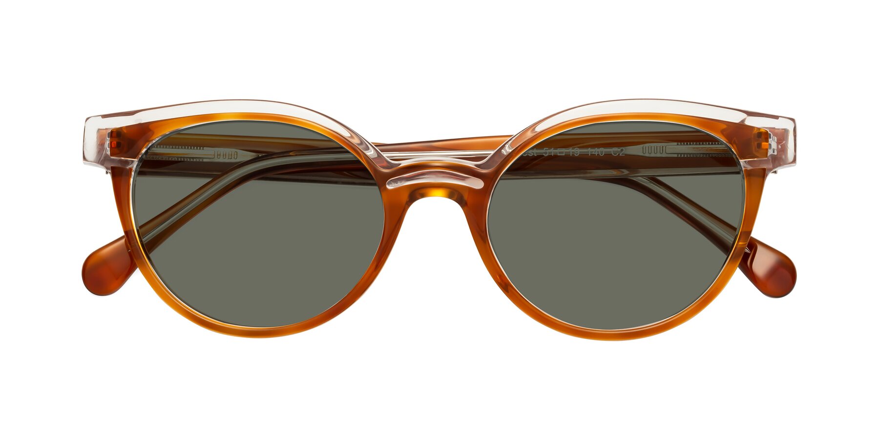 Folded Front of Forest in Amber with Gray Polarized Lenses