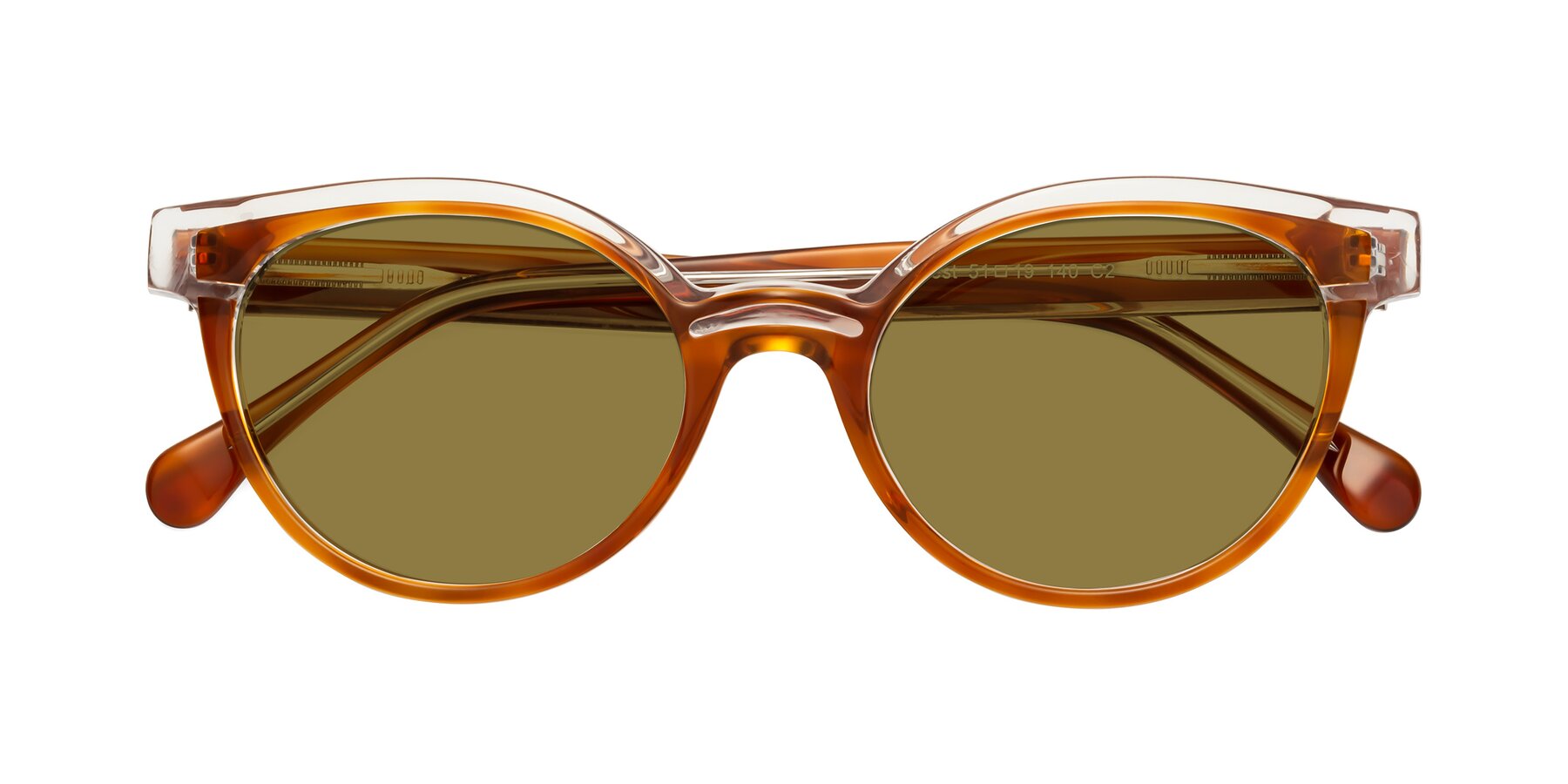 Folded Front of Forest in Amber with Brown Polarized Lenses