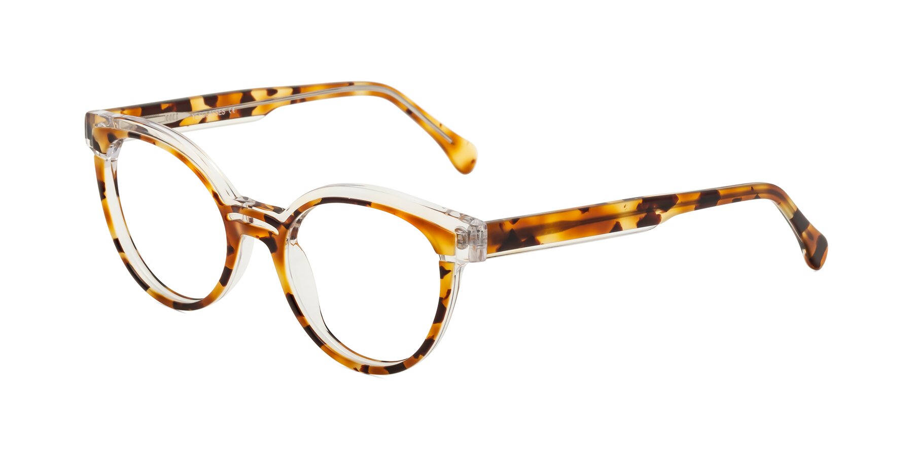 Angle of Forest in Ginger Tortoise with Clear Eyeglass Lenses