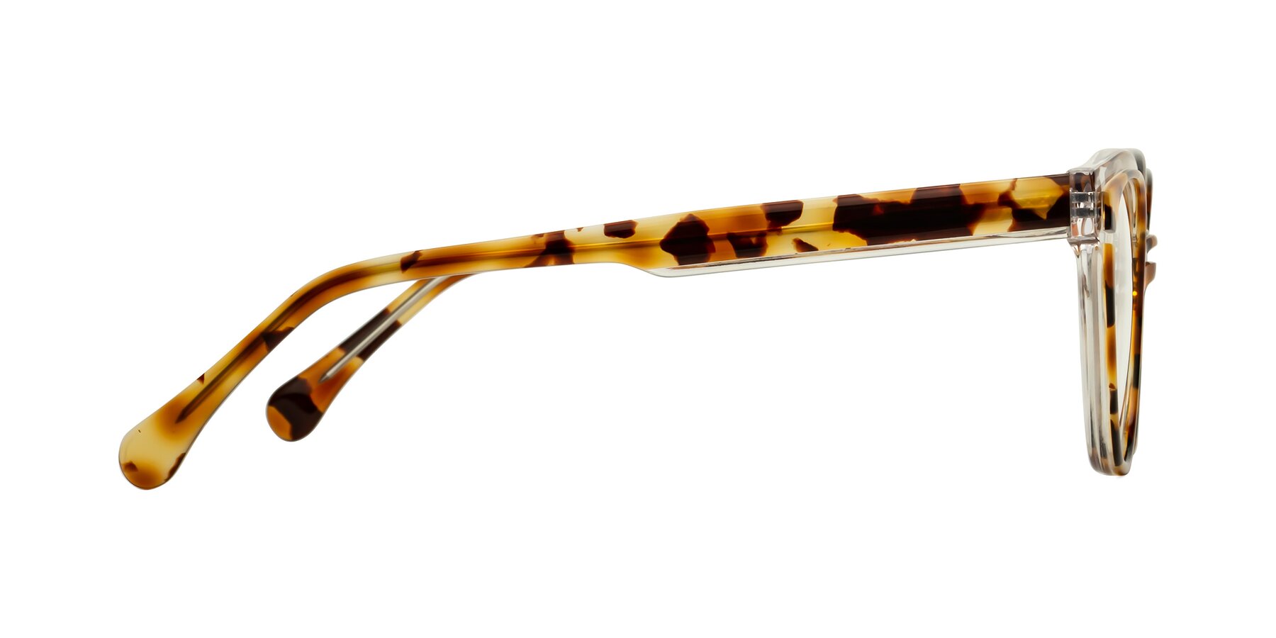 Side of Forest in Ginger Tortoise with Clear Eyeglass Lenses