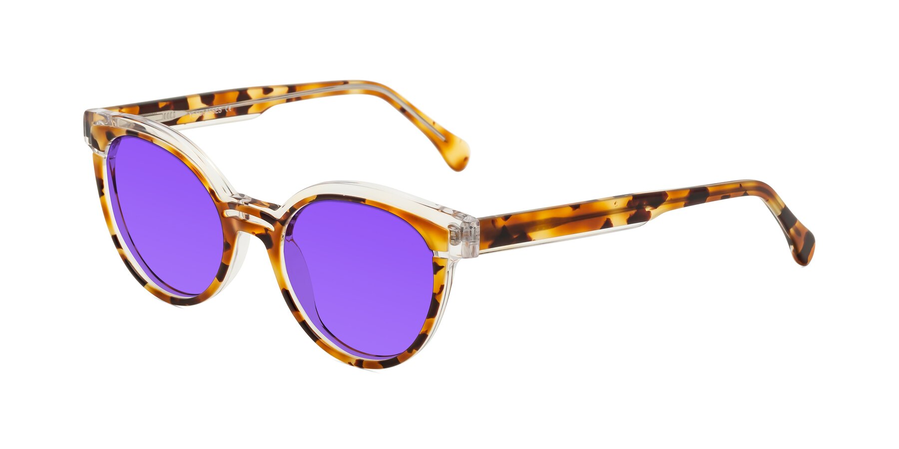Angle of Forest in Ginger Tortoise with Purple Tinted Lenses