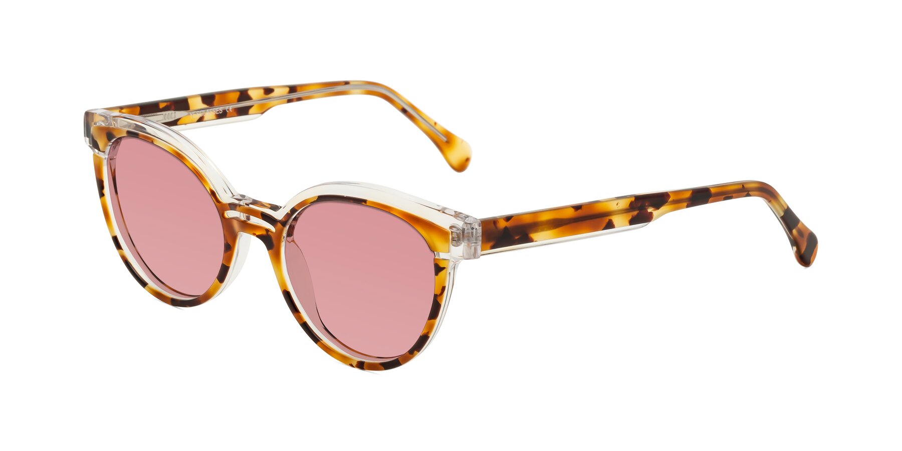 Angle of Forest in Ginger Tortoise with Medium Garnet Tinted Lenses