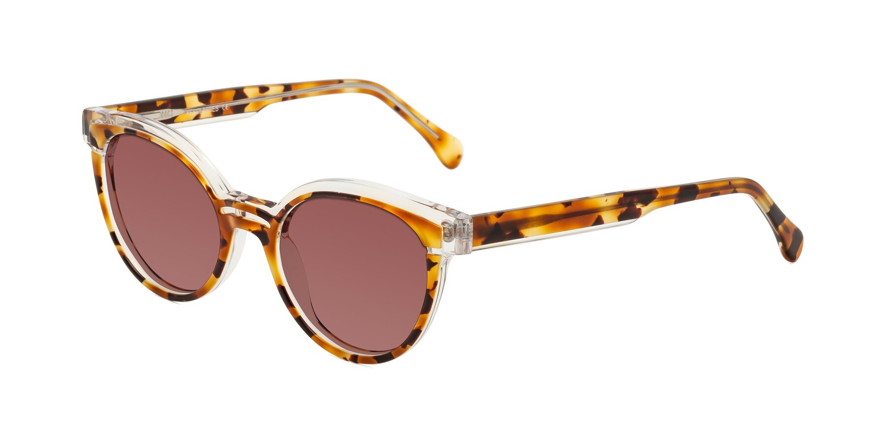 Angle of Forest in Ginger Tortoise with Garnet Tinted Lenses