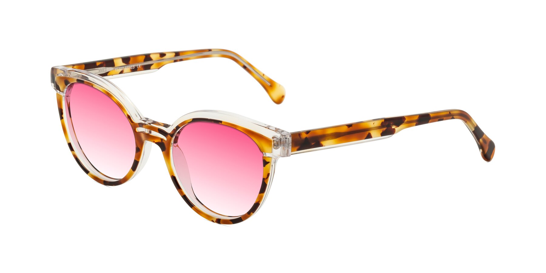 Angle of Forest in Ginger Tortoise with Pink Gradient Lenses