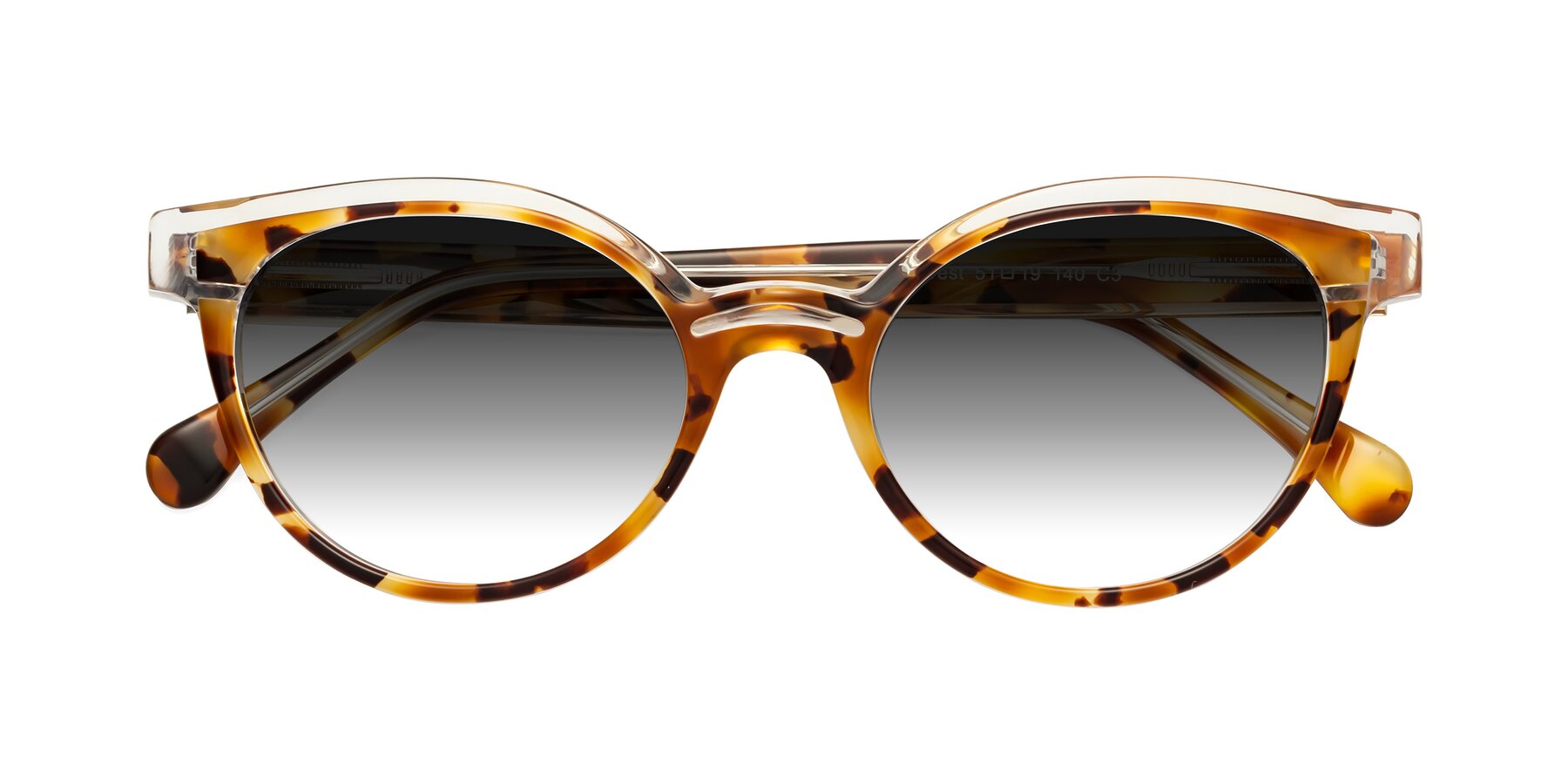 Folded Front of Forest in Ginger Tortoise with Gray Gradient Lenses
