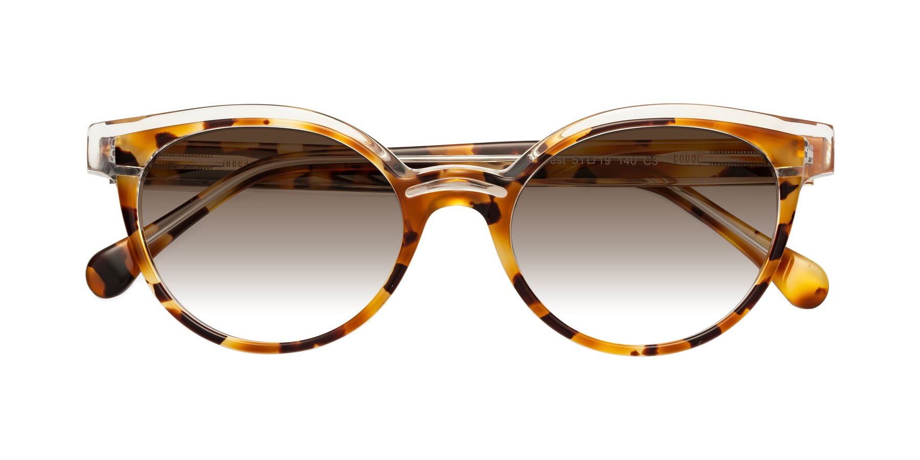 Folded Front of Forest in Ginger Tortoise with Brown Gradient Lenses