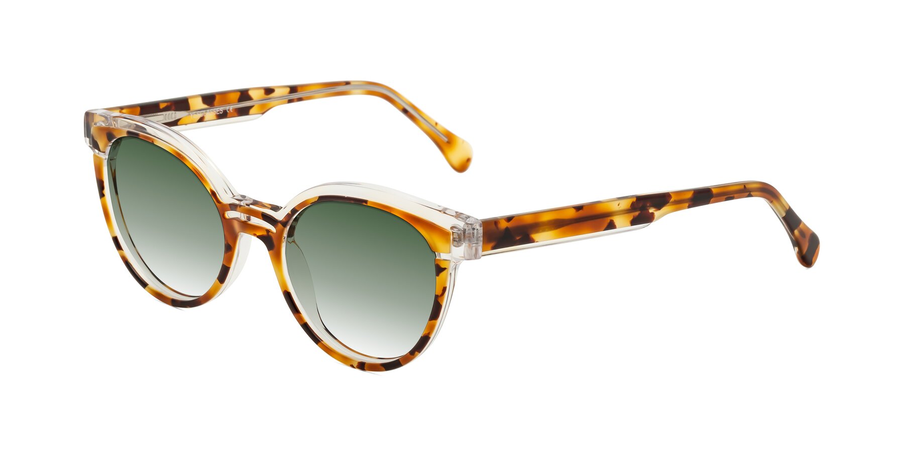 Angle of Forest in Ginger Tortoise with Green Gradient Lenses