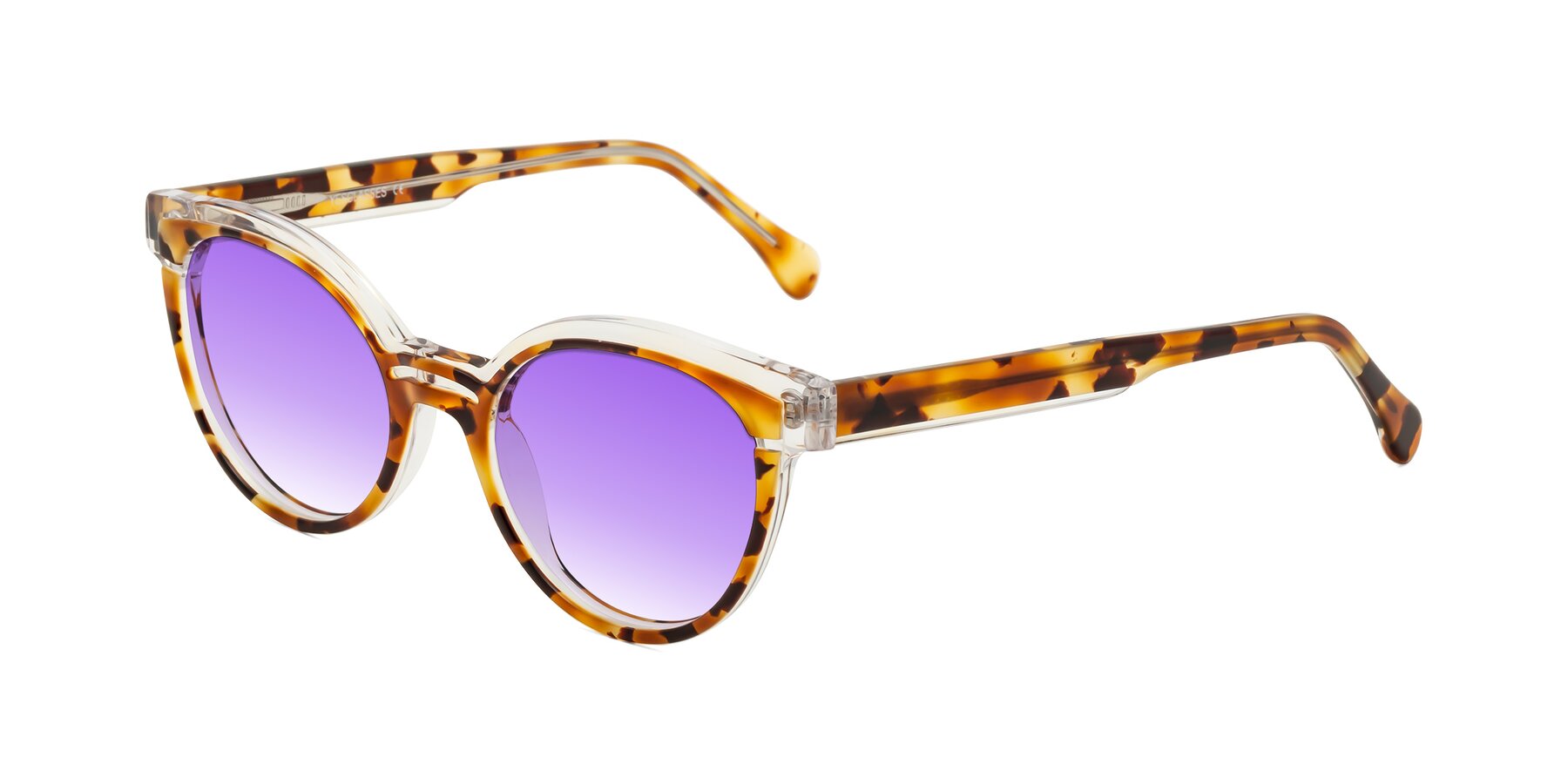 Angle of Forest in Ginger Tortoise with Purple Gradient Lenses