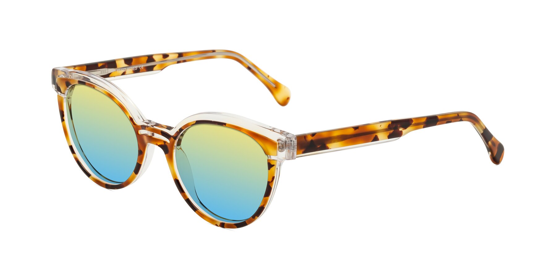 Angle of Forest in Ginger Tortoise with Yellow / Blue Gradient Lenses