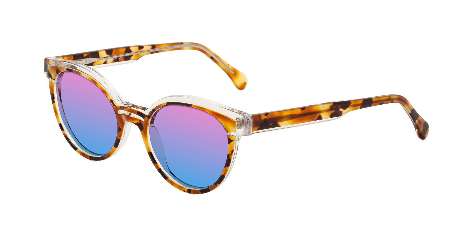 Angle of Forest in Ginger Tortoise with Pink / Blue Gradient Lenses