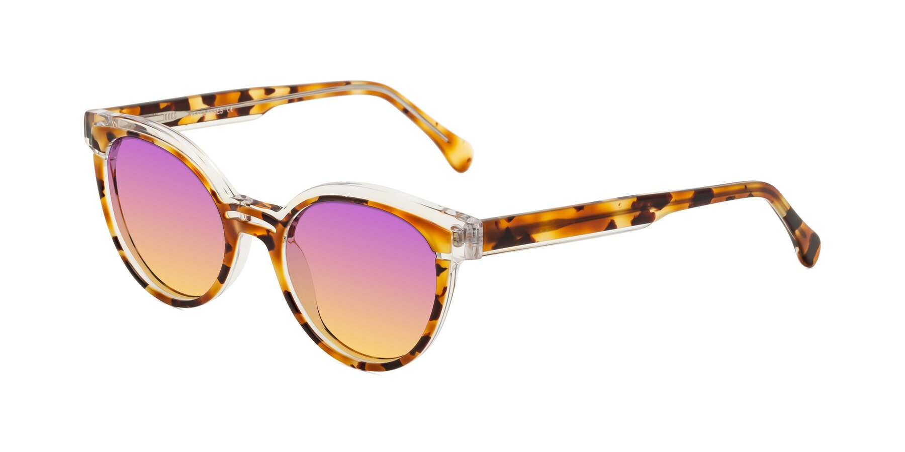 Angle of Forest in Ginger Tortoise with Purple / Yellow Gradient Lenses